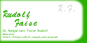 rudolf faise business card